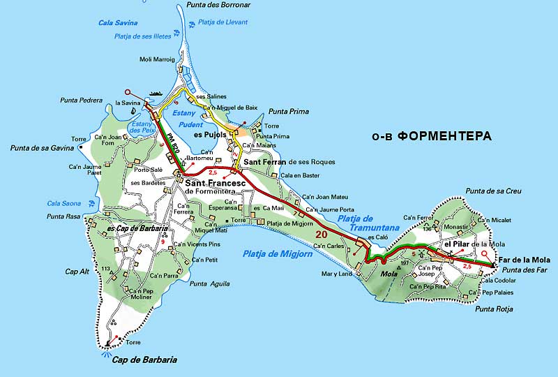 map_formentera Карта о-ва Форментера