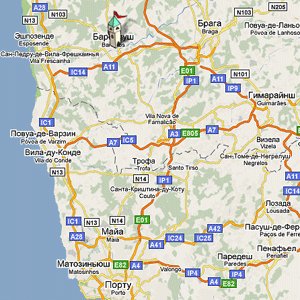 Барселуш на карте